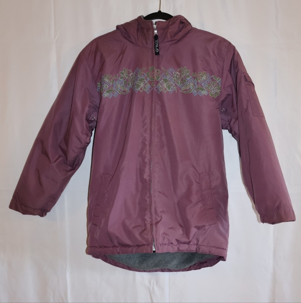 Vintage Toma Girls Coat With Multiple Pockets And Hood. L 14.